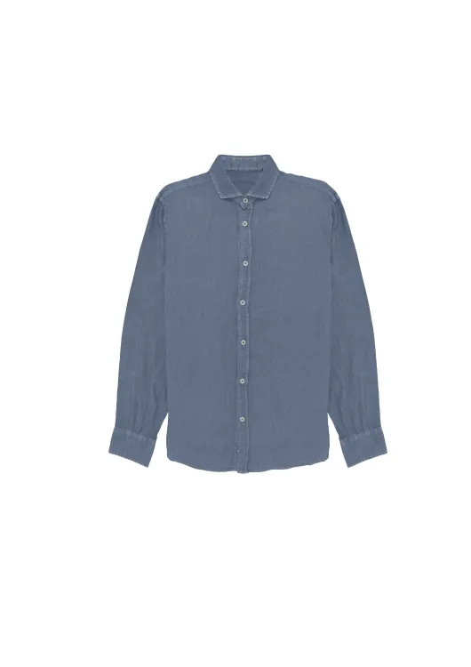 MENORCA - camisa lino 100% regular fit